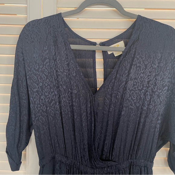 Maeve by Anthropology jumpsuit/ coverall.  %100 viscose Navy - Picture 6 of 6